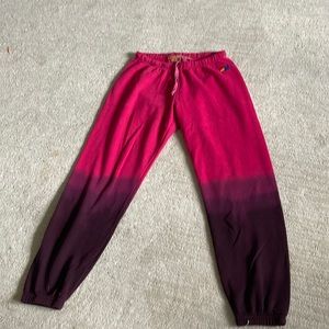 Pink ombré is aviator nation sweatpants